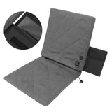 Edith Heated Seat Cushion, Foldable Stadium Pad with Backrest, 3 Heat Levels, Grey