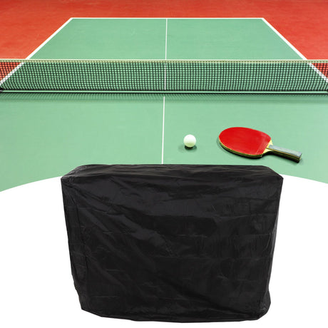 Waterproof Table Tennis Table Cover Drawstring 155 x 75 x 150cm Black