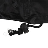 Waterproof Table Tennis Table Cover Drawstring 155 x 75 x 150cm Black