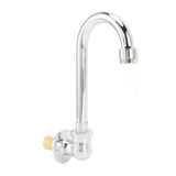 Front view of the stainless steel foot pedal basin tap