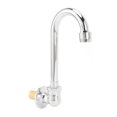 Front view of the stainless steel foot pedal basin tap