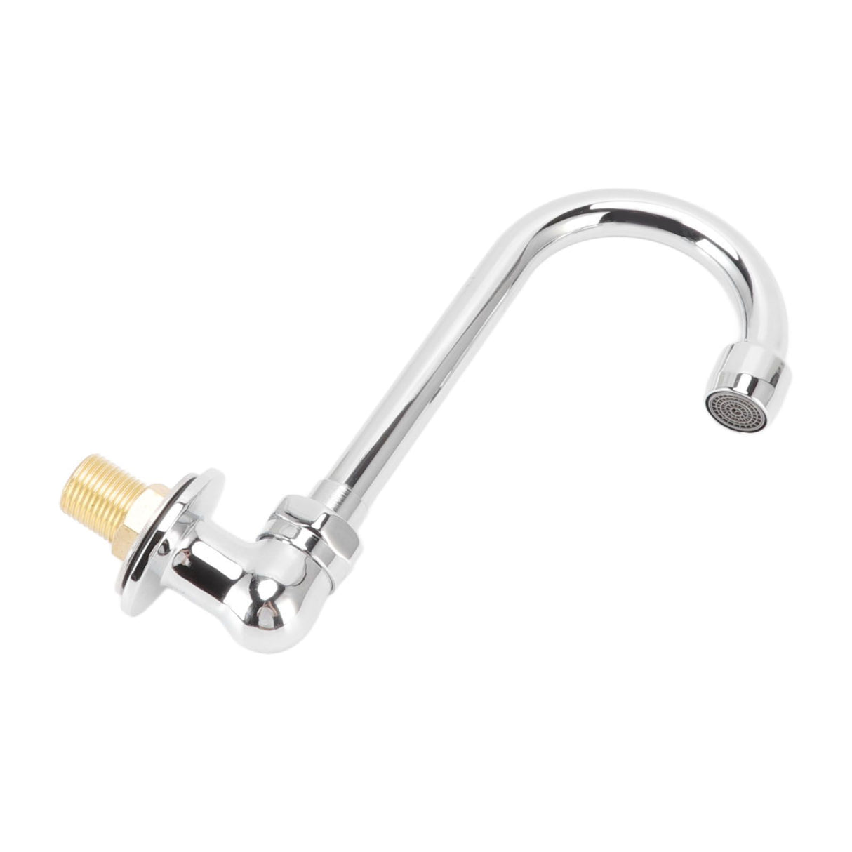 Rear view of the wall mounted stainless steel foot pedal tap