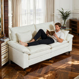 Esme Two Seater Sofa, White, view 2