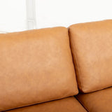 Bennett Deep Seated Sofa, Brown, view 3