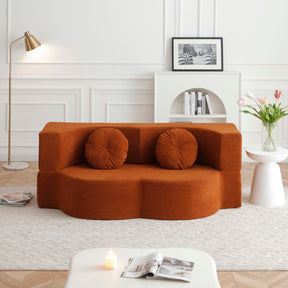 Comarruga Grey velvet sofa bed in a modern living room