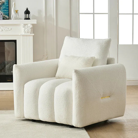 Vinaros teddy fabric sofa in a modern living room