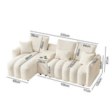 Willow Teddy Corner Sofa, White, view 10
