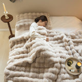 Solid velvet throw blanket in smoke grey, 200x200cm