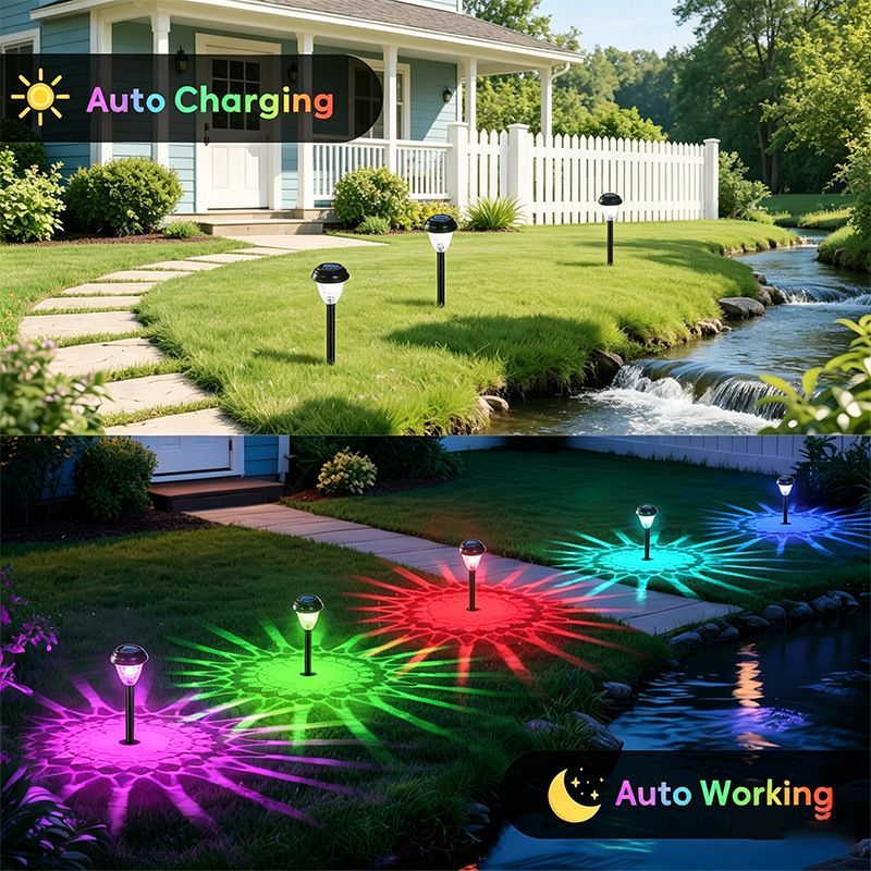 Solar In Ground Lights, Multicolour 4 Pack