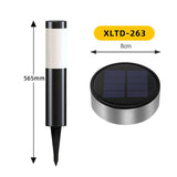 Solar panel on black garden post light