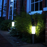 Solar pathway light in driveway