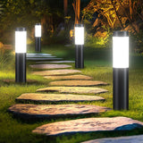 Black solar LED light for landscape