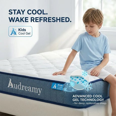 Kids cool gel pocket spring mattress, firm, 15cm double