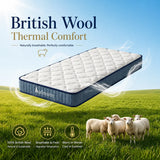 Kids cool gel pocket spring mattress, firm, 15cm king single