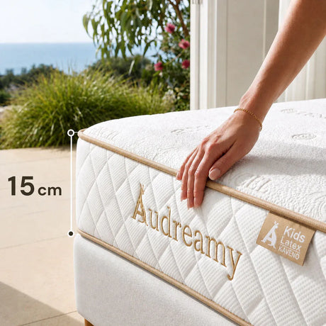 Kids natural latex pocket spring mattress, firm, 15cm double