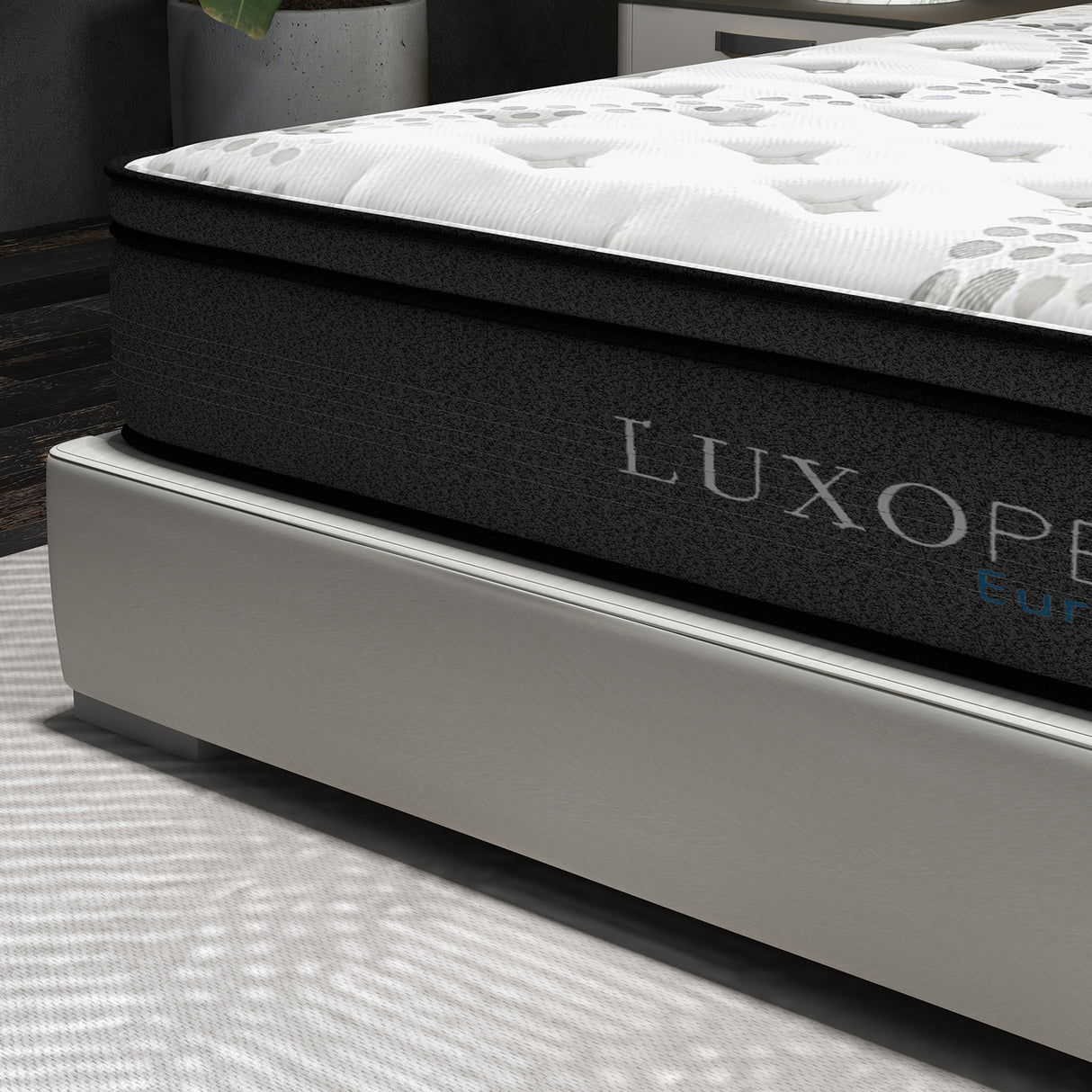 Medium firm euro top pocket spring mattress, 32cm double