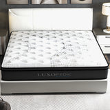 Medium firm 5 zone Euro top pocket spring mattress, 32cm queen