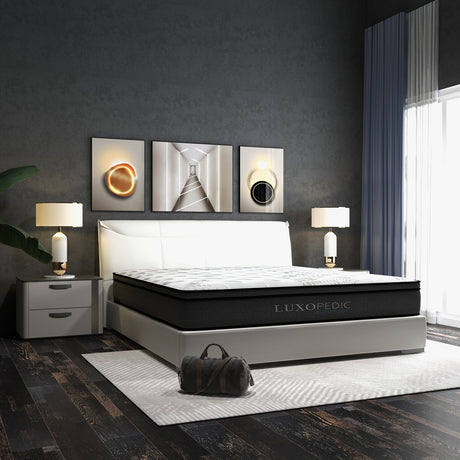 Medium firm 5 zone Euro top pocket spring mattress, 32cm queen