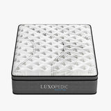Medium firm 5 zone Euro top pocket spring mattress, 32cm queen