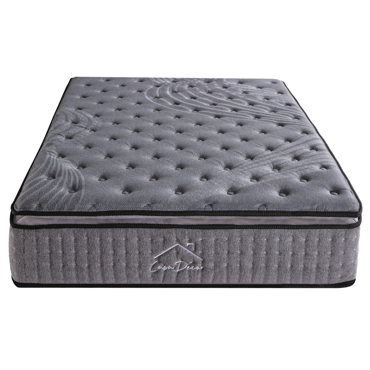 Medium firm bamboo charcoal pillow top pocket spring mattress, 32cm king single