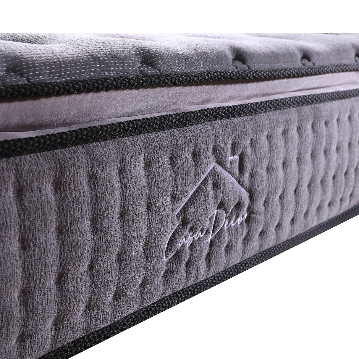 Medium firm bamboo charcoal pillow top pocket spring mattress, 32cm king single