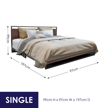 Ariccia Single Bed Frame, Black