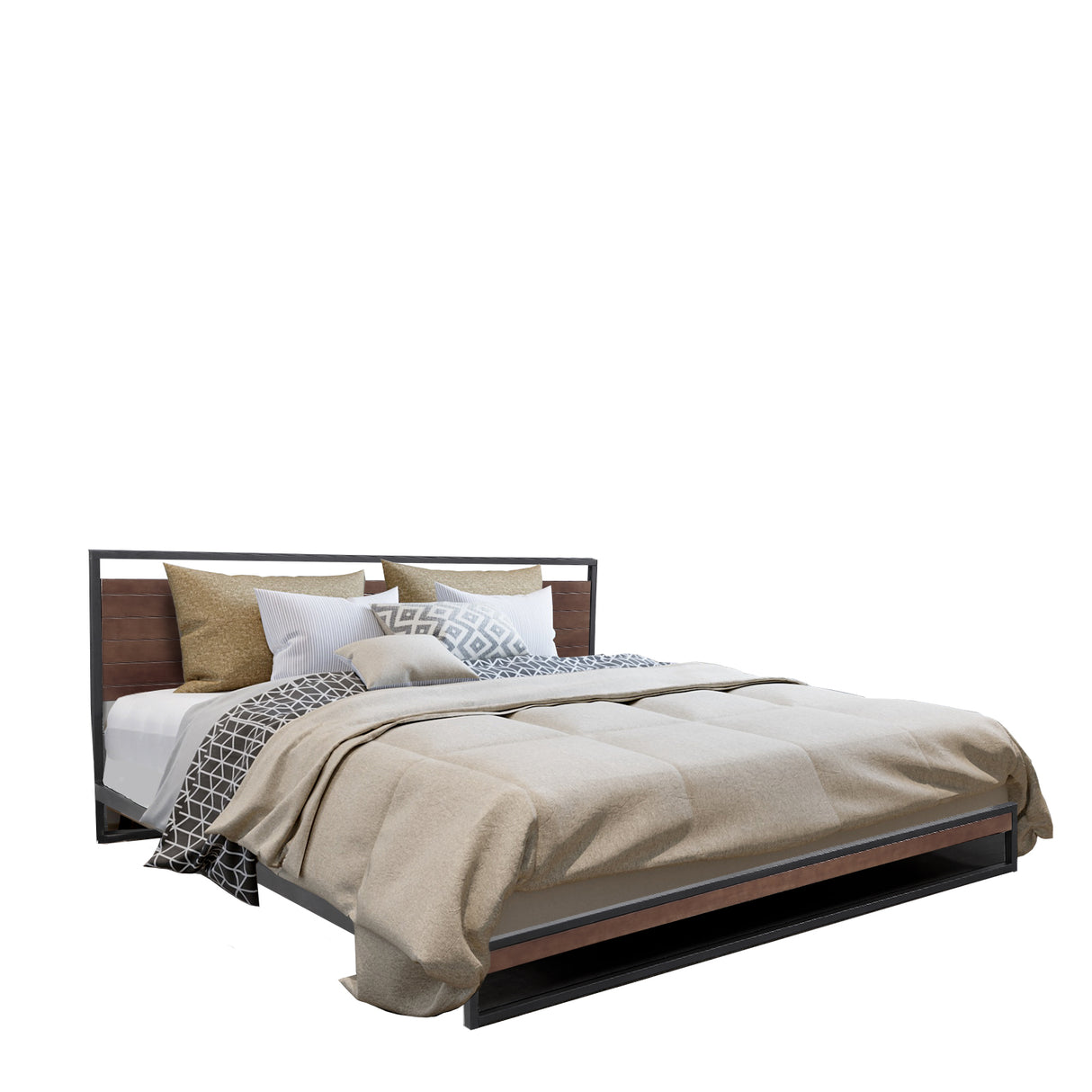Ariccia Black Single bed frame in a modern bedroom