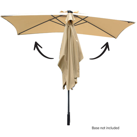 Powder coated steel pole and base fitting of the outdoor umbrella