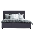 Nemi Charcoal Double bed frame in a modern bedroom