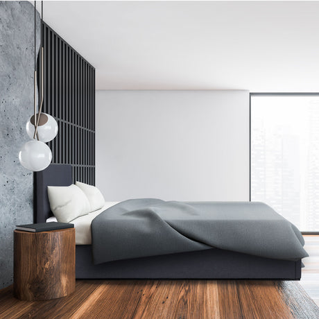 Nemi Double Gas Lift Bed Frame, Charcoal