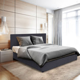 Milano Luxury Charcoal Gas Lift Bed Frame
