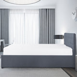 Milano Capri Luxury Gas Lift Bed Frame - Queen - Grey
