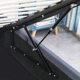 Milano Capri Luxury Gas Lift Bed Frame - Queen - Grey