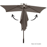 Single lever mechanism used to raise and lower the umbrella