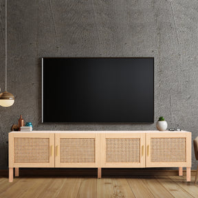Nathaniel Rattan TV Unit, Oak, view 3
