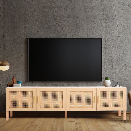 Rowella 175cm Entertainment Unit, Oak Rattan