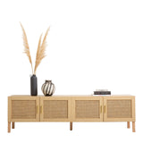 Rowella 175cm Entertainment Unit, Oak Rattan