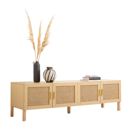 Rowella 175cm Entertainment Unit, Oak Rattan