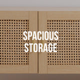 Rowella 175cm Entertainment Unit, Oak Rattan