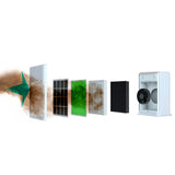 Air purifier placed in an open plan living room