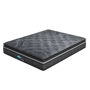 Medium firm double layer Euro top pocket spring mattress, 34cm single