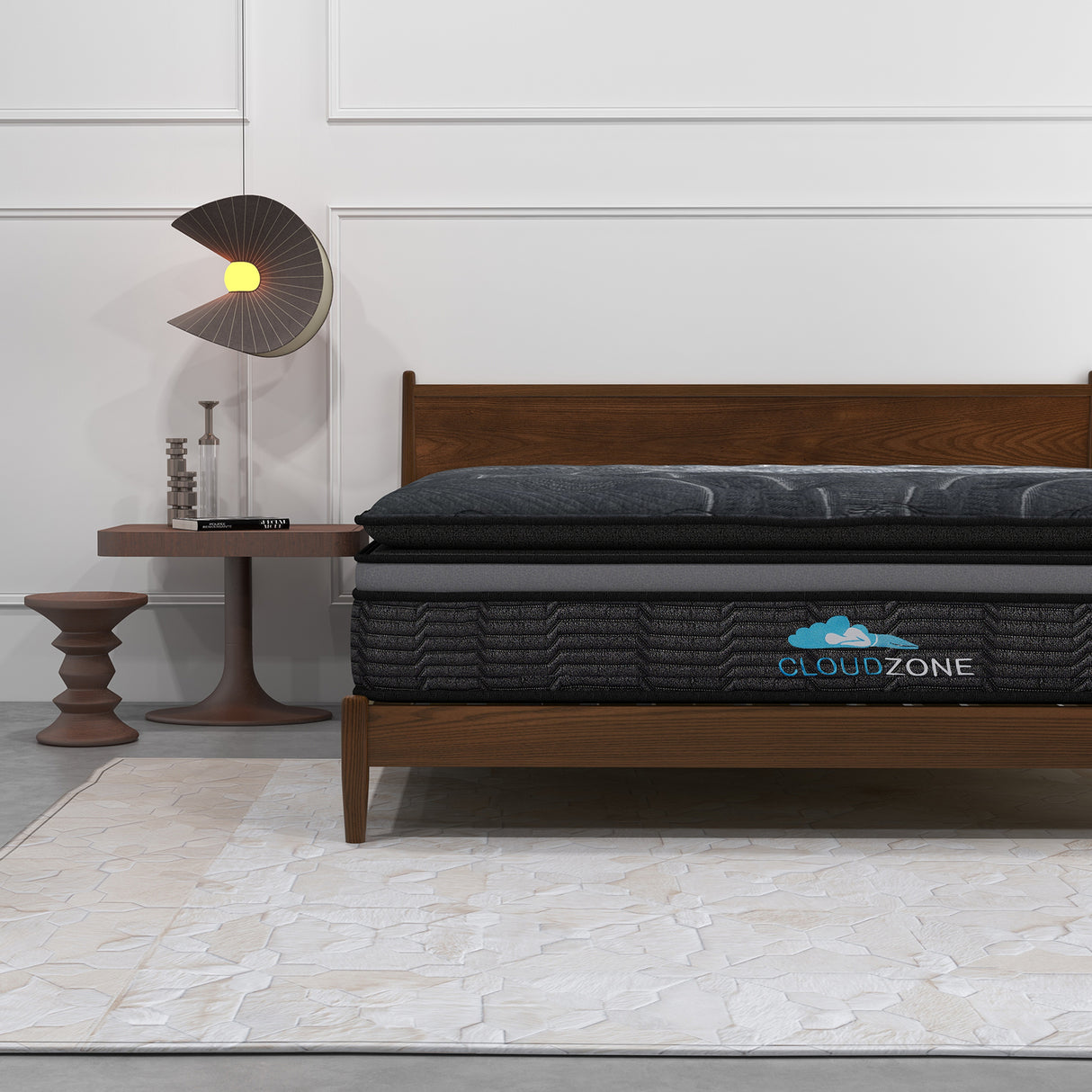 Medium firm double layer Euro top pocket spring mattress, 34cm single