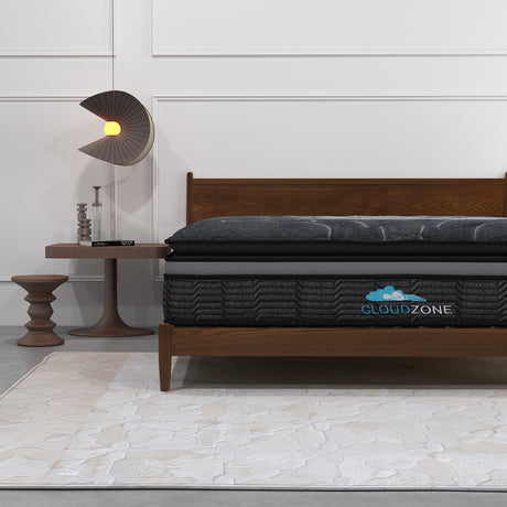 Medium firm double layer Euro top pocket spring mattress, 34cm single