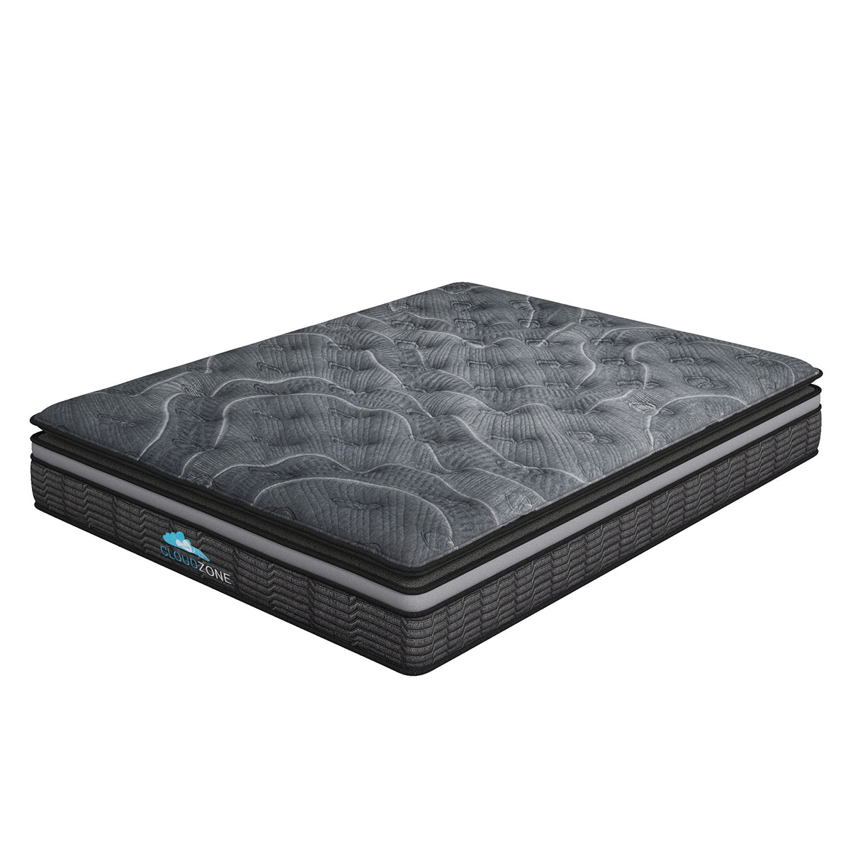 Medium firm double layer Euro top pocket spring mattress, 34cm single