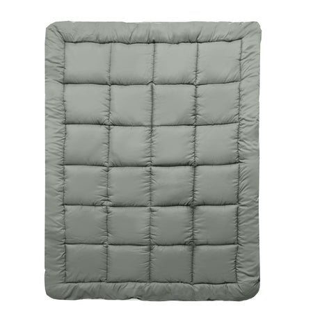 Royal Comfort 800GSM Charcoal Bamboo Blend Mattress Topper — Single, 45cm Skirt — Allure Home Collections