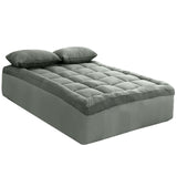 Royal Comfort 800GSM Charcoal Bamboo Blend Mattress Topper — Single, 45cm Skirt — Allure Home Collections