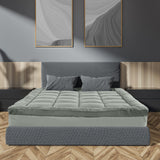 Royal Comfort 800GSM Charcoal Bamboo Blend Mattress Topper — Single, 45cm Skirt — Allure Home Collections