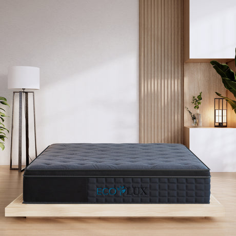 Medium firm Euro top 7 zone pocket spring mattress, 33cm single