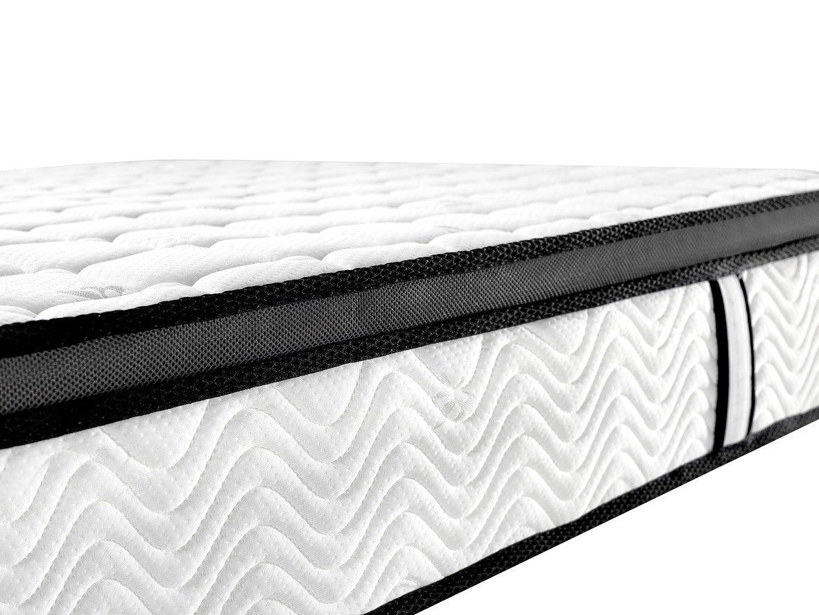 Rocca King Single Mattress, White Grey and Black