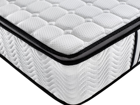 Rocca King Single Mattress, White Grey and Black